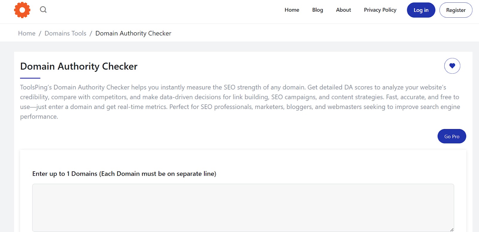 Domain Authority Checker