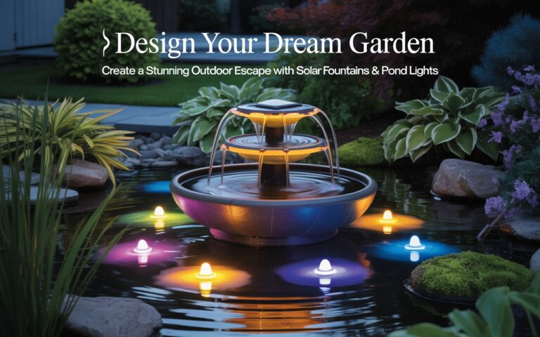 Design Your Dream Garden: How Solar Panel Pump Fountains and Pond Lights Create a Stunning Outdoor Escape